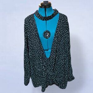 Torrid Black and White Polka Dot Blouse - Size‎ 4X